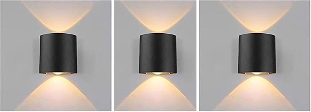 updown Light 1+1 Warm White Water Proof Post Light Outdoor Lamp (Black) Pack of-3-image-6