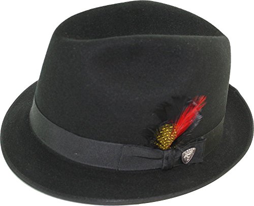 Dobbs Rocky - Wool Fedora Hat (7 5/8, Black)