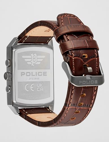 Image of Police Quartz Multifunction Brown DIAL Leather Strap Watch for Men-PLPEWJF2204802W
