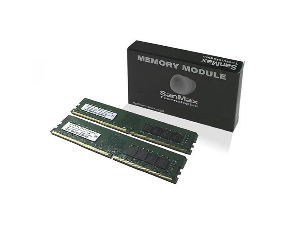 SanMax DDR4-3200 32GB ×2枚セット（計64GB ) SanMax SMD4-U32G48H-24R-D デスクトップ用 DDR4 32GB(16GBx2枚