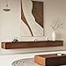 Floating TV Stand Floating TV Unit 62/78/94'' Wall Mounted TV Cabinet Wooden Entertainment Media Console Center Simple Living Room Bedroom Wall Mounted TV Stand Shelf(Brown-A,160 * 24 * 20cm)