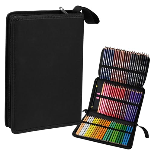 WhizNook Estuche con 72 Ranuras Portalápices, Estuches Gran Capacidad con Asa, para Guardar Bolígrafos de Gel, Lápices de Colores