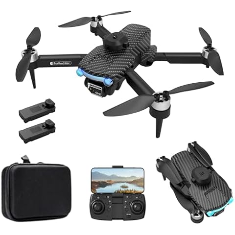 Authticar Drone with Camera for Kids, 8K EIS Anti Shake Camera FPV Drone, RC Quadcopter with Brushless Motor, 50x zoom,360° Obstacle Avoidance, Follow Me, Optical Flow, Headless Mode and2 Batteries for Adults Cover