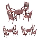 Design réaliste : les tables et les chaises sont minutieusement conçues pour ressembler à des meubles réels, avec des détails fins qui les rendent parfaites pour ajouter une touche de réalisme à n'importe quelle maison de poupée ou scène miniature.