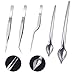 SelfTek 11 Pcs Chef Plating Tools, Culinary Precision Drawing Spoons Stainless Steel Cooking Tweezers Plastic Cake Scraper Smoother Tool Set for Food Culinary Plating Decorating