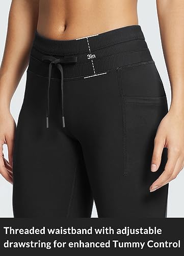 baleaf Women's Fleece Lined High Waisted Leggings Water Resistant Thermal Warm Winter Tights Ski Hiking Pants with Pockets3