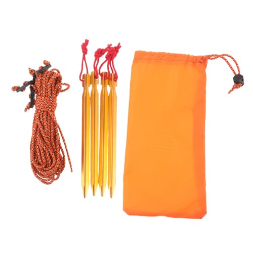 UPKOCH 1set Heavy Duty Aluminum Tent Stakes Bundle with Wind Ropes for Secure Camping Hiking Lightweight Portable and Wind Resistant Tent Pegs for Outdoor Adventures