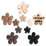 10 PCS Cute Hair Clips for Women & Girls - Large & Small Non Slip Flower Hair Claw Clips, 5 Colors
