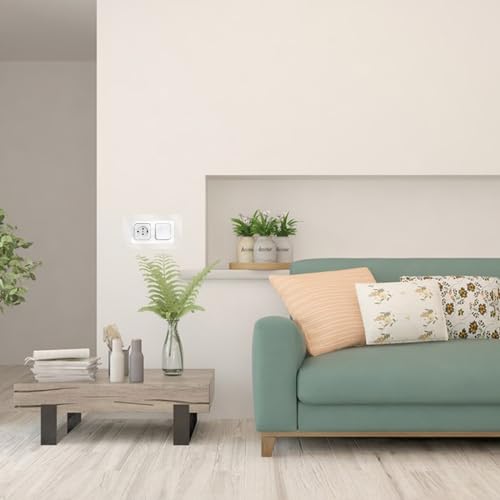 Hlimior 12 Stücke Lichtschalter Schutz - Wandschutz, Tapetenschutz für Steckdose und Lichtschalter, Unterputz-Schalterprogramme, Steckdosenblende