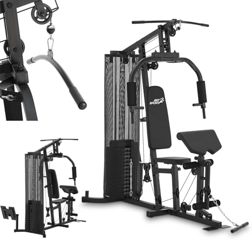 ArtSport Kraftstation ProfiGym 3000 mit 14 Gewichten, 77 kg - Bizeps,...