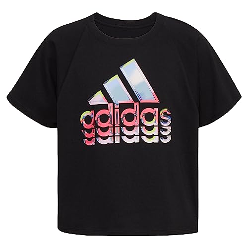 adidas Girls' Short Sleeve Raglan Loose Box Tee