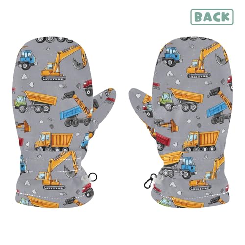 Plaaee Kids Winter Gloves Retro 80s Or 90s Fashion Abstract Warm Ski Gloves Toddler Thermal Knitted Mittens for Boys Girls2