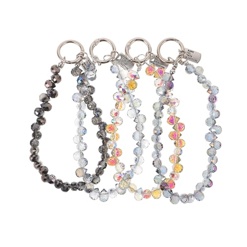 Cadena de cristal para teléfono móvil parpadeante: pulsera de cuentas para tus paseos