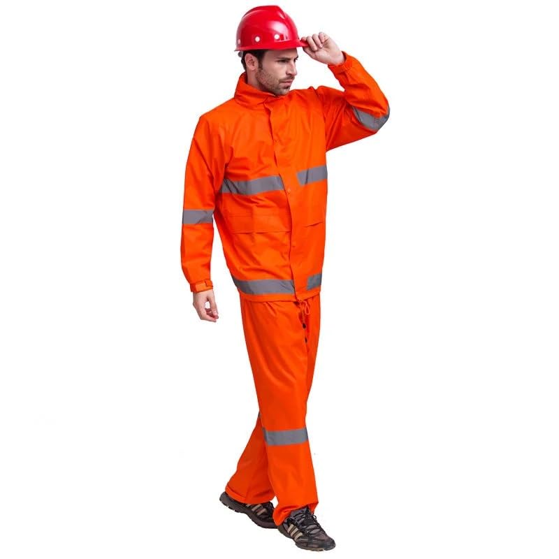 Veste de pluie réfléchissante pour rester au sec et visible à vélo sous l'orage