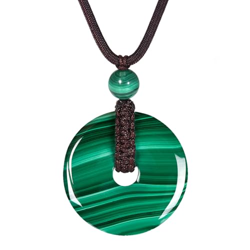 HASKARE Genuine Stone Pendant Gemstone Chakra Jewelry...