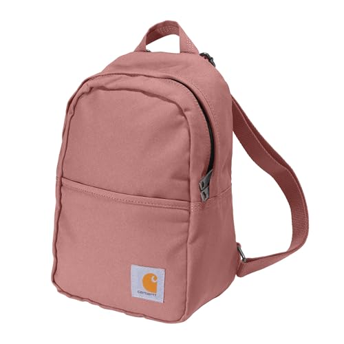 Image of Carhartt Classic Mini Backpack, Durable, Water-Resistant Backpack with Adjustable Shoulder Straps, Rose Tint