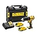 DEWALT XR 18V Brushless Taladro Atornillador Percutor Compacto a Batería, con 2 Baterías XR Li-Ion 2Ah, Cargador, Maletín, Alto Par, Luz LED, Rendimiento Versátil - DCD778D2T-QW