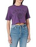 Replay Damen W3730 T-Shirt, 075 Purple, S