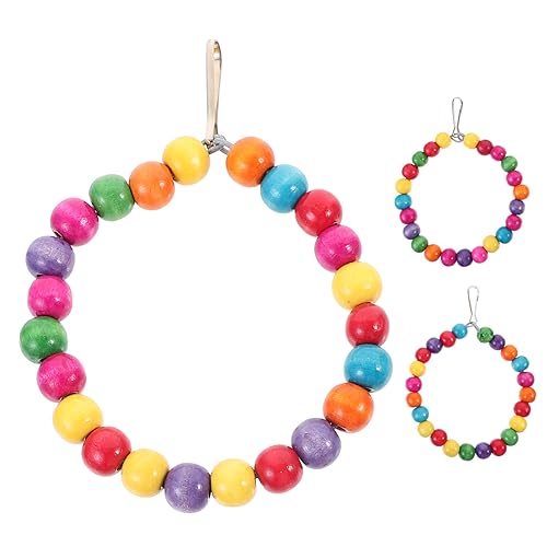 COLLBATH 3Pcs Swing for Parrots and Birds Hanging Bird Cage Accessories Easy to Install for Cockatiels and Parakeets Random Color