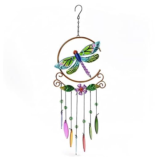 Wind Chimes for Outdoor Garden Patio Decor, Birthday Memorial Gifts for Women Mom Grandma Wife Daughter, 22" Metal Dragonfly Windchimes Hanging Outside Yard Balcony Porch Backyard