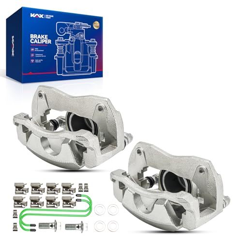 Image of KAX Disc Brake Caliper Assembly Fit for Toyota, Pontiac, Scion - RAV-4 2006-2018, tC 2011-2016, Corolla iM 2017-2018, Vibe 2009-2010, Matrix 2009-2013, iM 2016, Mirai 2016-2020, Front Side