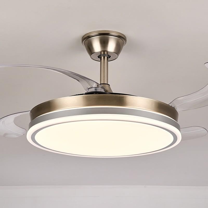Ventilateur de plafond avec lumière argent luxe Volturno 53cm - 2