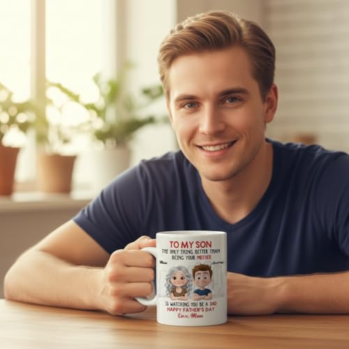 Taza personalizada para hijo de mamá 11 oz miniatura 5