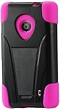 Reiko Silicon Case/Protector Cover for Nokia Lumia 520/521 - Non-Retail Packaging - Hot Pink/Black