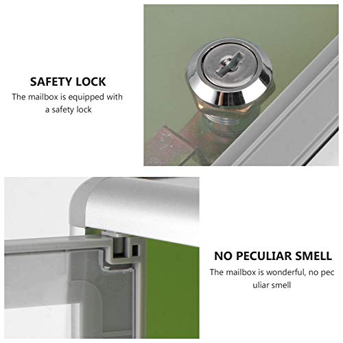 Homoyoyo Mailbox 2Sets Cards Wall Check-In Wall-Mount Aluminium Lock Letter Collection Multipurpose Alloy Wall-Mounted Shop Complaint Mounted Practical Home For Safe Post Door Drop Container Mail Box #TOP3