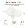 Amazon Basics Kitchen Dinnerware Set, Microwave and Dishwasher Safe, Plates, Bowls, Service for 6, 18-Piece, White #2