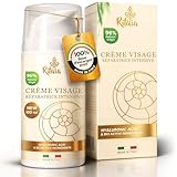 Crème visage 100 ml à la bave d'escargot à 75% et à l'acide hyaluronique pur de Ritalia, pour femme et homme – Ingrédients bio, action anti-rides et hydratante