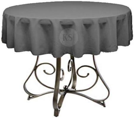 KS Linens Mantel redondo de poliéster de 72 pulgadas, disponible en más de 45 colores, ideal para restaurantes y superposiciones versátiles de