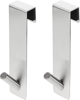 Cabilock 2pcs Bathroom Door Hook Shower Towel Hook Door Clothes Hanger hat Trousers Hook Scarf Door Hook Over The Door Hook Kitchen Towel Rack Storage Rack Bath Towel Stainless Steel