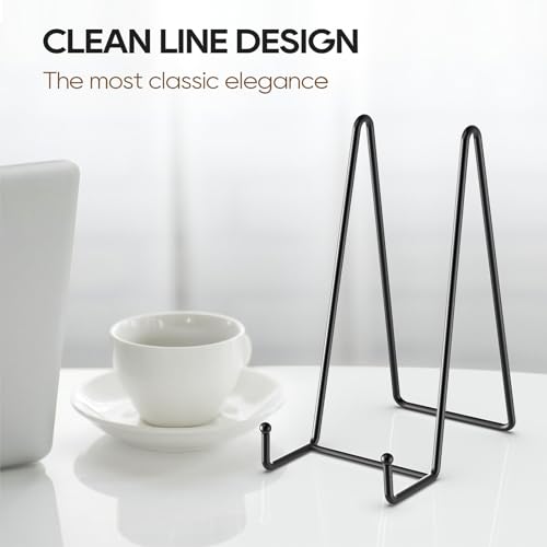 Image of 3 Pack 10 Inch Plate Stands for Display Metal Picture Stand Plate Holder