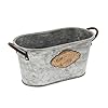 Flowers Garden Galvanized Metal Bucket Planter 85 x 45 Unique Plant Pot for Indoor Outdoor Country Farmhouse Home Garden Decor