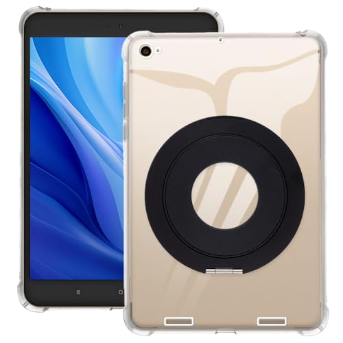 Coque Xiaomi Mi Pad 2 2015 avec support de bureau noir et transparent