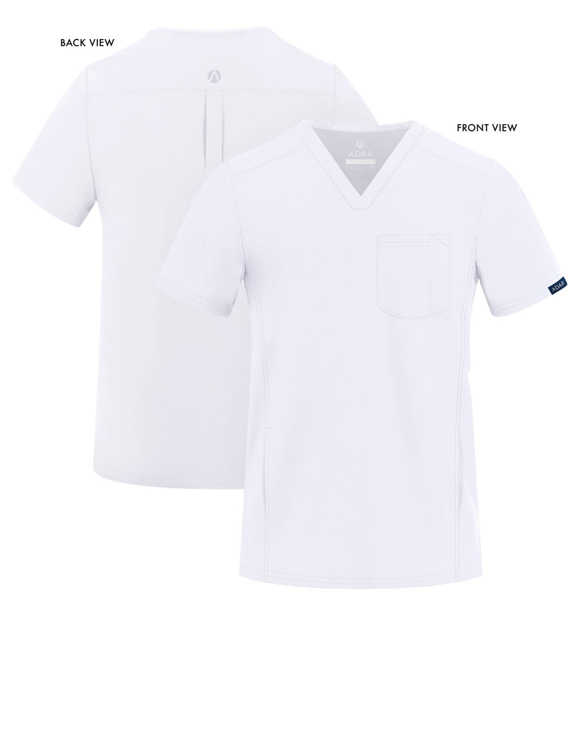 ADAR Medical Uniforms A6010wht Medical Scrubs Shirt Hombre