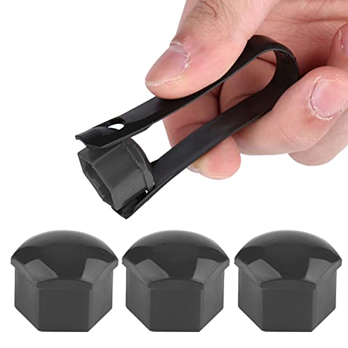 Image of Car Wheel Nut Covers 19mm - 20pcs Gray Lug Bolt Caps, Rust Protection Hub Screw Covers, Easy Snap-On Installation for All 19mm Wheel Bolts