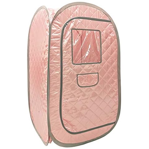 Smartmak Portable Sauna Tent, Foldable One Person Full Body Spa for Weight Loss Detox Therapy Without Steamer - LightPink Cover