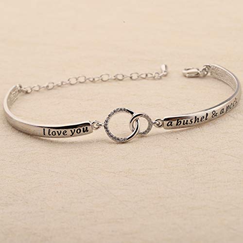 I Love You a Bushel and a Peck Bracelet Gift for Mom Grandma4
