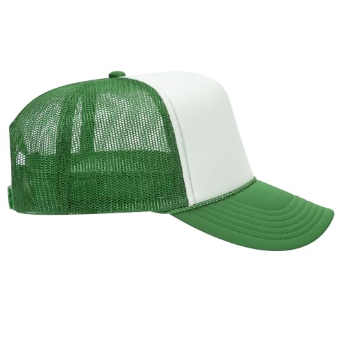 Image of OTTO Polyester Foam Front 5 Panel High Crown Mesh Back Trucker Hats in 97, Bulk, Wholesale