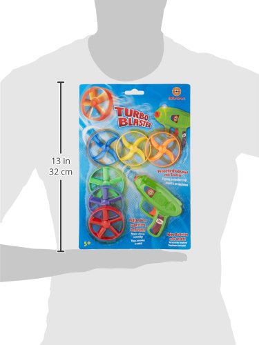 GÜNTHER FLUGSPIELE 1685 - Propeller Spielzeug Turbo Blaster, ca. Ø 6,5 cm, Fliegende Rotoren zum abschießen, für Kinder ab 5 Jahren, inkl. Startpistole und 6 Rotoren