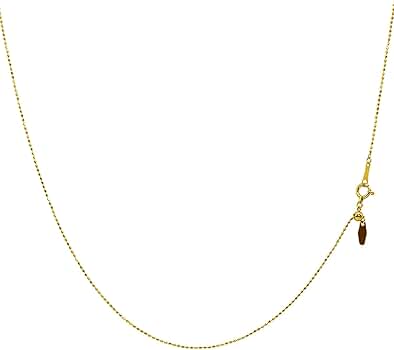 【美品】K18　18金　ネックレス　ボールチェーン 18金 ボールチェーンネックレス【幅3.0mm×長さ45cm】 - Bullion