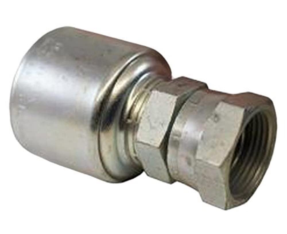 Gates 6G-8FP MegaCrimp Couplings, Female Pipe, NPTF Without 30 Cone Seat, Zinc Plated Carbon Steel, 2.24