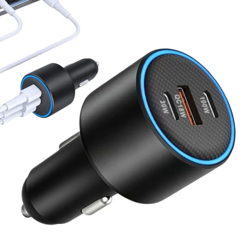 Cargador de coche de carga rápida de 130W para tabletas y smartphones 7