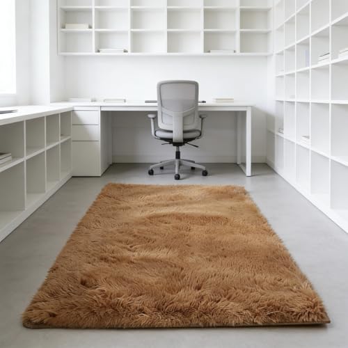 Tapis de canapé antidérapant et doux marron pour sécuriser et réchauffer le sol - 2