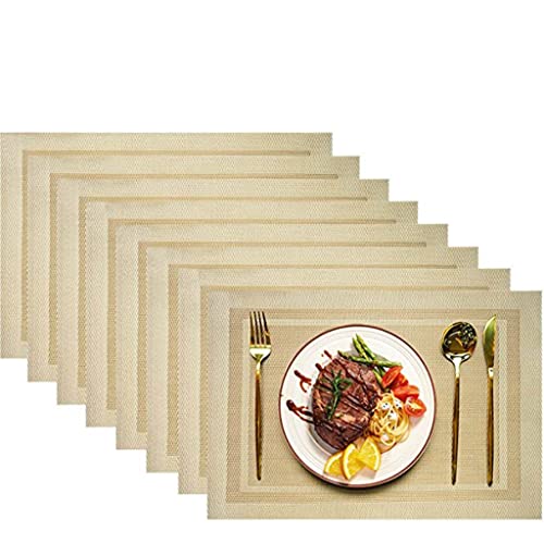 Dessous de table en PVC résistant et raffiné set de table 8 pièces style E - 2