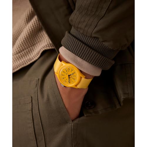 Image of TIMEX Military 36 mm Yellow Dial Men Analog Watch- TW2W91200