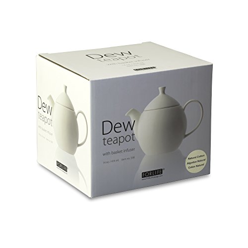 Forlife Dew Teapot With Basket Infuser, Lemon Grass, 14 Oz/414Ml #TOP2