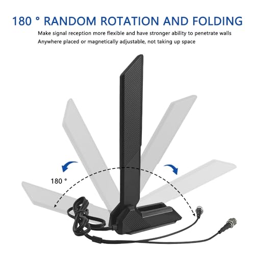 Antenne Wi-Fi 6 tri-bande RP-SMA pour carte mère MSI et GIGABYTE AMD Intel noir